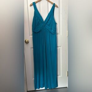 ING Sleeveless Teal Blue Maxi Dress Size 3XL